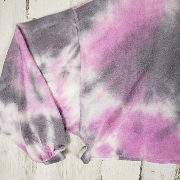 Out From Under Urban Outfitters Tie Dye Crop Hoodie Sweatshirt Women's Size XS - Picture 3 of 11